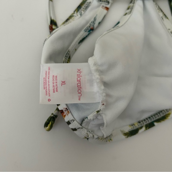 Bundle 4 bikini tops Coral Halter Green Strappy Ribbed Palm Tree Earth tones - L - Picture 11 of 16